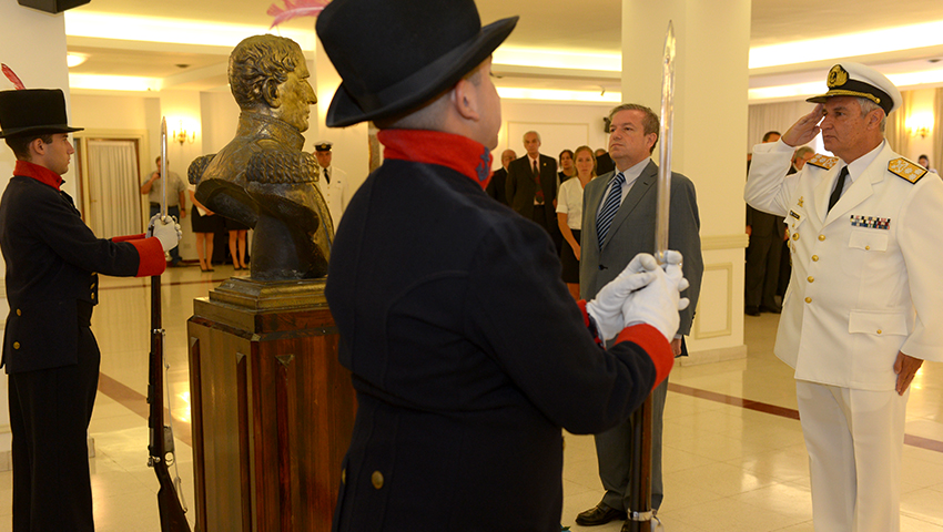 Ceremonia central por el 161° aniversario del fallecimiento del Almirante Guillermo Brown