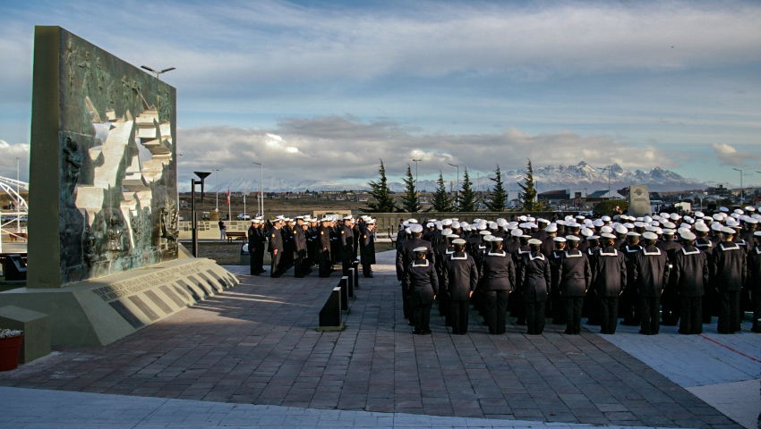 El homenaje en Ushuaia