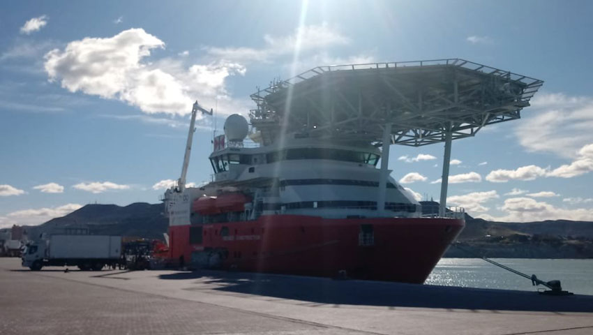 El buque “Seabed Constructor” arribó a Comodoro Rivadavia