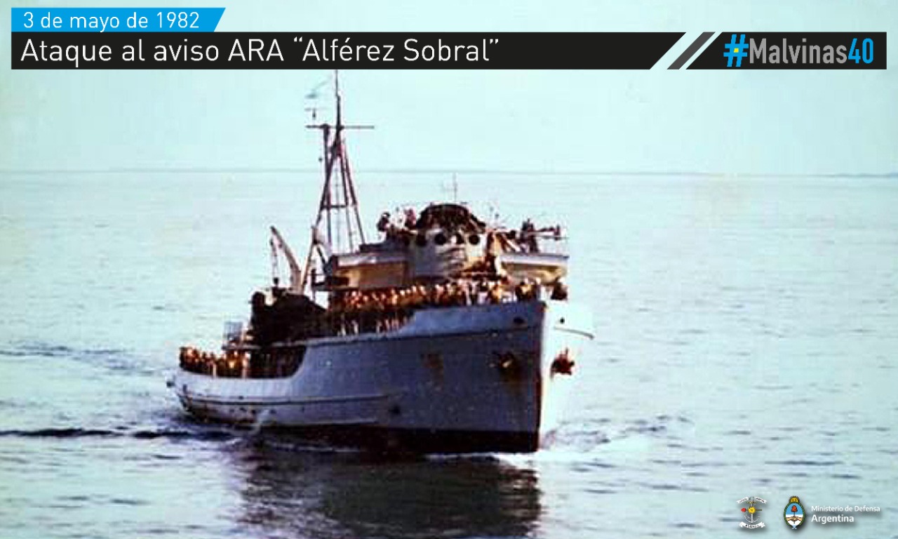 Aviso ARA “Alférez Sobral”, coraje y valentía en defensa de la Patria