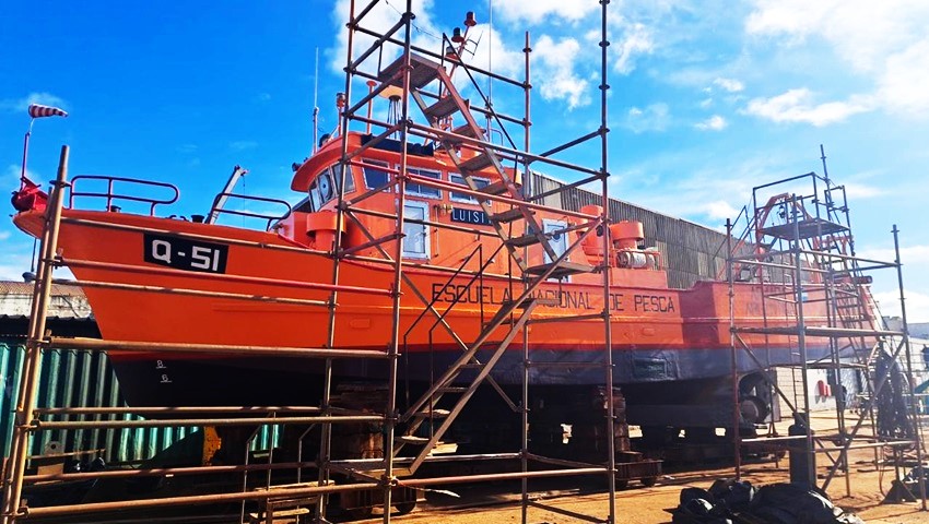 Se realizó el mantenimiento del buque de instrucción de la Escuela Nacional de Pesca